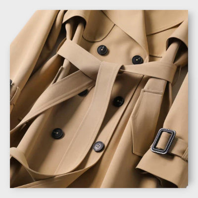 Κλασικό Μακρύ Trench Coat με Ζώνη