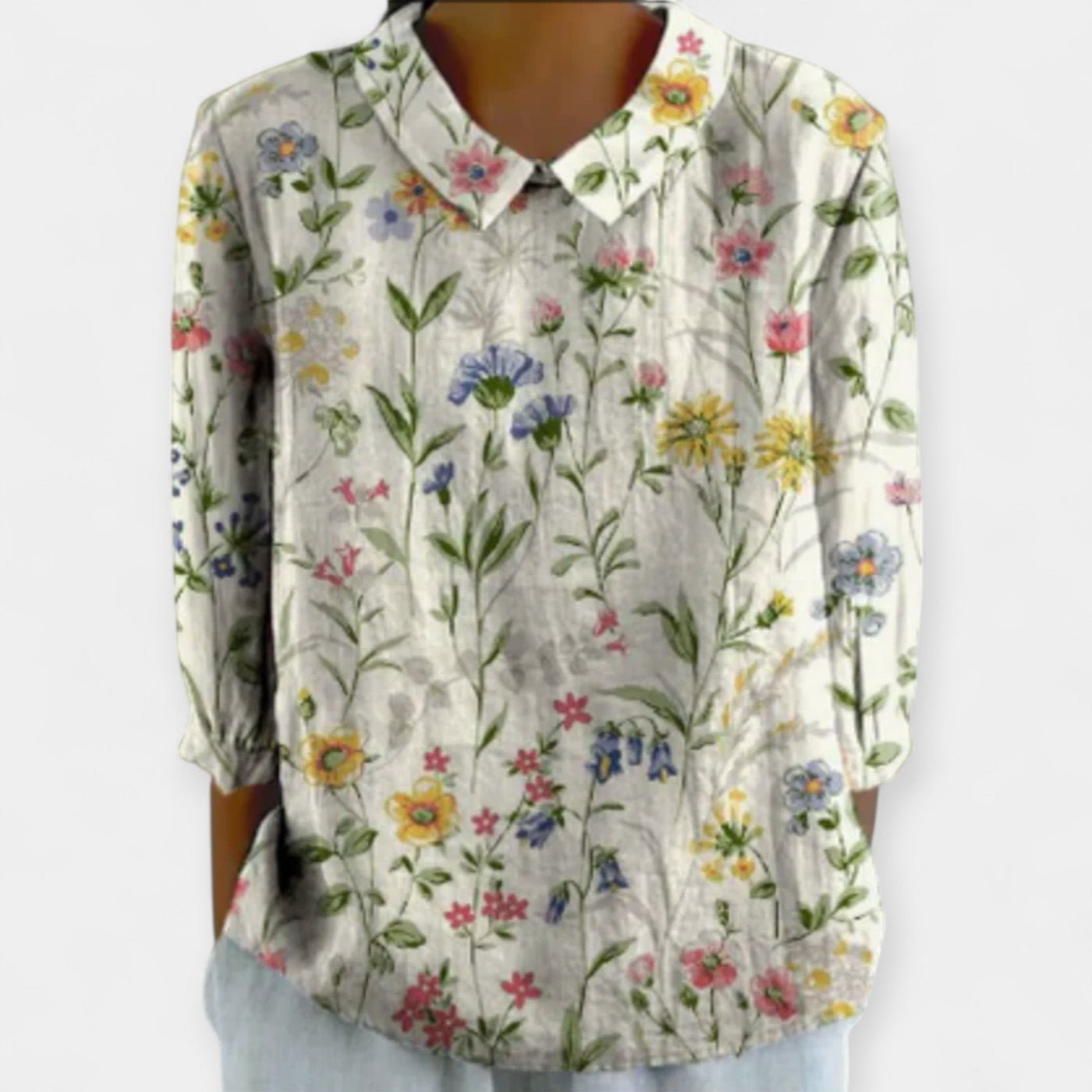 Ρετρό Floral Πουκάμισο