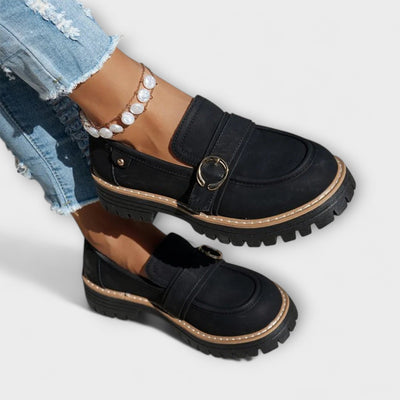 Ελένη Λώρα Casual Loafers Στρογγυλή Μύτη Άνετη Κατασκευή