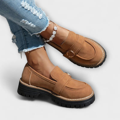 Ελένη Λώρα Casual Loafers Στρογγυλή Μύτη Άνετη Κατασκευή