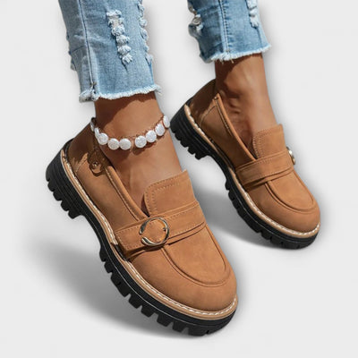Ελένη Λώρα Casual Loafers Στρογγυλή Μύτη Άνετη Κατασκευή
